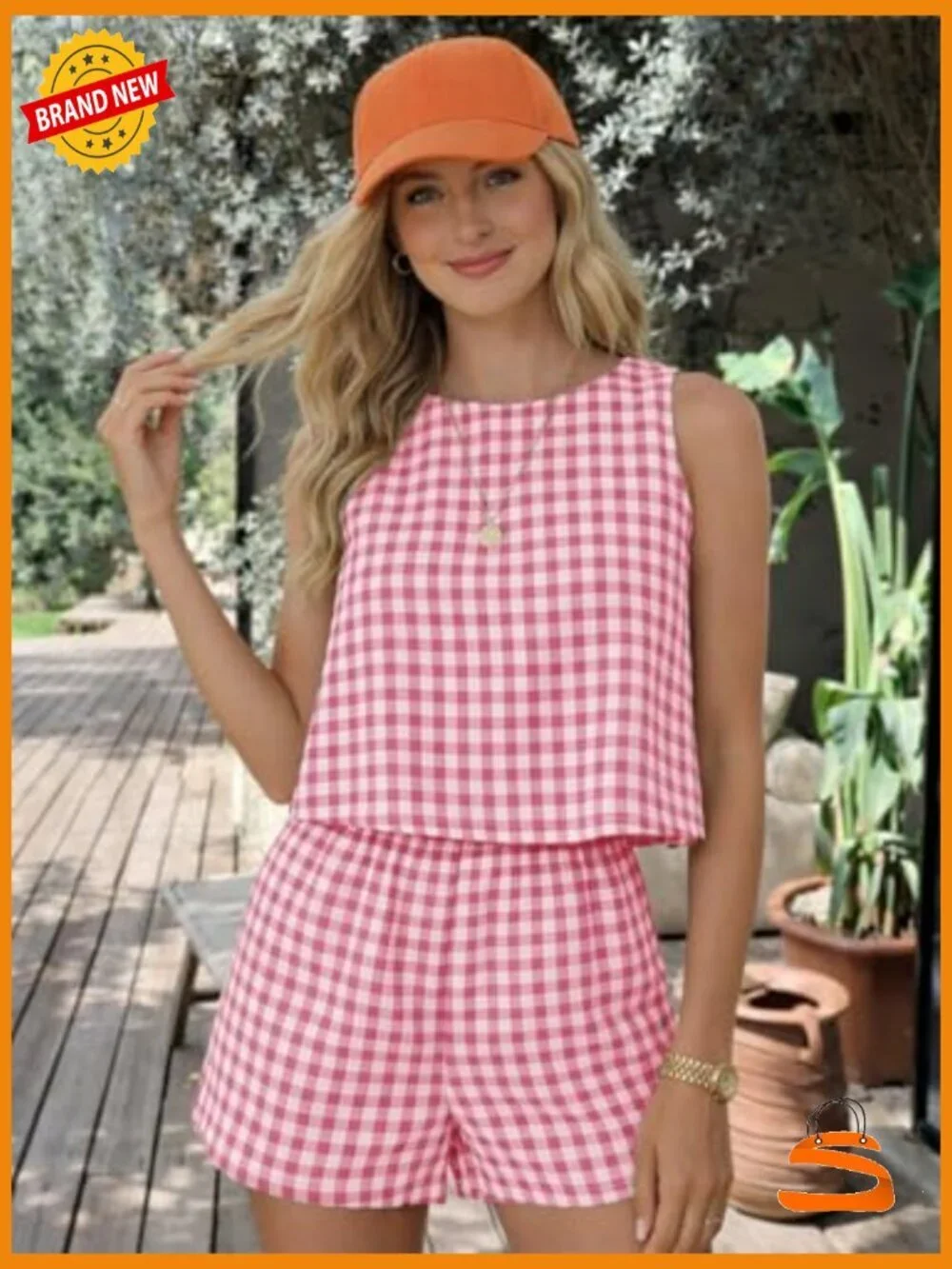 Two Piece Tank Top and Shorts Set | Cotton Pajama Outfit